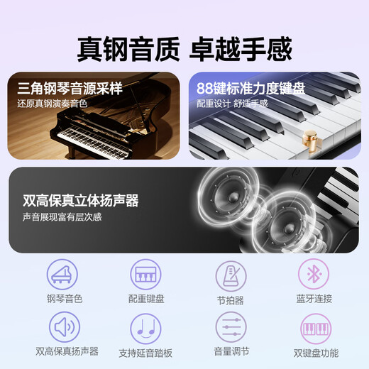 Betsy magnetic piano 88 keys portable student beginner folding electronic piano B100promax black + piano bag