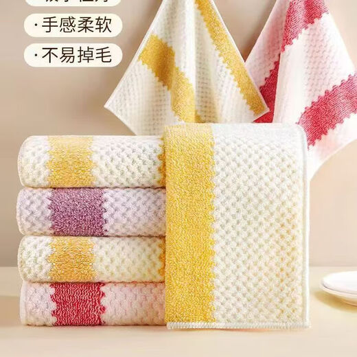 Jingxi self-operated - special brand coral velvet towel quick-drying small square towel pet bathing absorbent towel velvet square towel cat and dog wash and care towel cleaning coral velvet color random 25*25cm (5 pieces)
