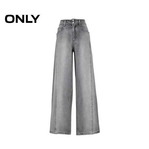 ONLY2025夏季新款渐变长裤宽松舒适直筒裤牛仔裤女|125232040 J08 浅牛仔灰 M M标准裤长