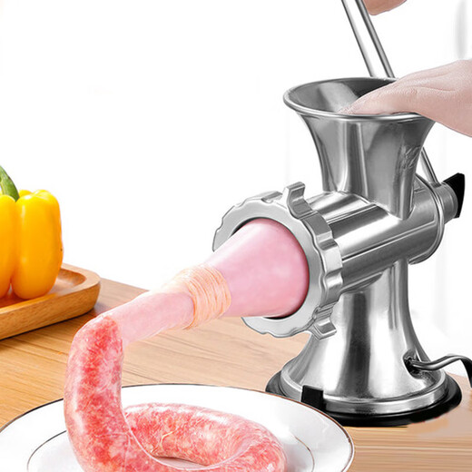 Fully suitable manual meat grinder, multi-functional household sausage enema machine, hand-cranked vegetable food supplement grinder, stuffing and mincing machine, suction cup type