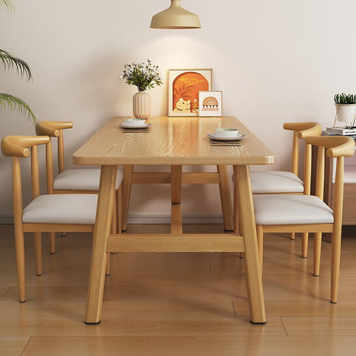 Editor-in-chief Xiang Nordic dining table home small apartment dining table rectangular living room dining table and chair combination rental room for Ohara