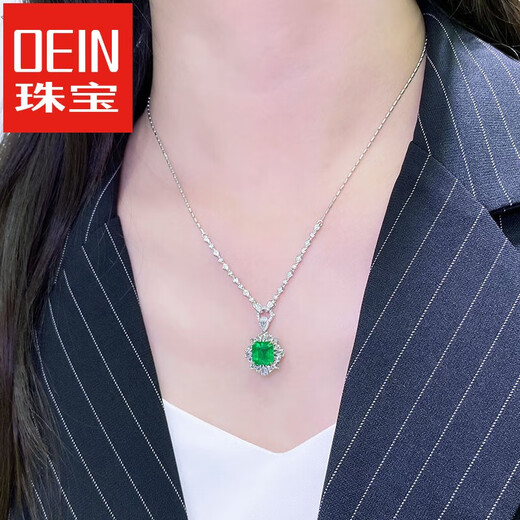 Oein Spirit Snake Platinum Natural Diamond Evening Necklace Adjustable Chain Pendant Jade High Cargo Chain Women's White Platinum/50cm (Original)