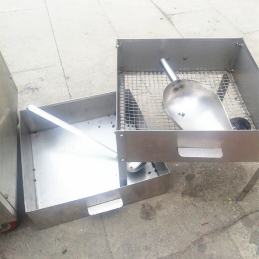 Rectangular sieve fried melon seeds sieve sand sieve fried chestnut sieve fried pumpkin seeds salt sieve filter sieve stainless steel 40*40*15 cm