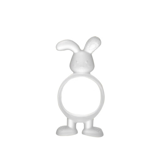 Rabbit Teething Food Grade Liquid Silicone Baby Teething Baby Soothing Anti-Eating Hand Soothing Artifact Rabbit Teether 2 Pack Brown