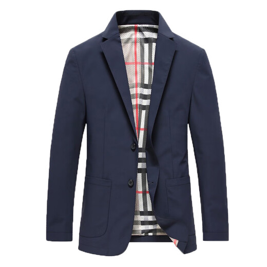 BOSS high-end BOSS light casual suit jacket for men 2025 new spring and autumn anti-wrinkle and iron-free men's single suit, navy blue XL 180 suitable for 140-155 Jin Jin equals 0.5 kg