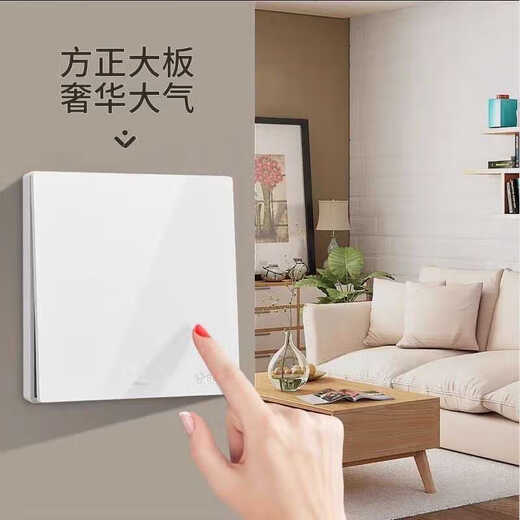 Bull g37 white switch socket frameless large panel household panel 10A five-hole 16A air conditioner 86 type concealed white + one single control
