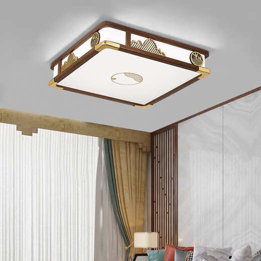 Opp iluminación (ople) Nueva sala de estar de techo de estilo chino Luz de sándalo de sándalo de seda moderno de sándalo moderno