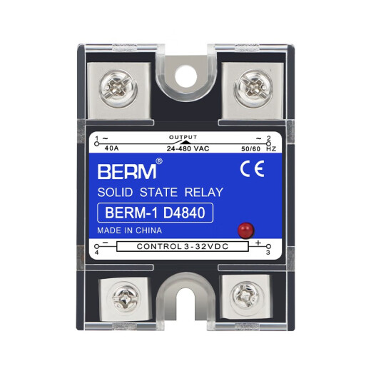 贝尔单相固态继电器D4840直流控交流SSR-40DA散热座SSR-25DA保险端子 BERM-1 D4810