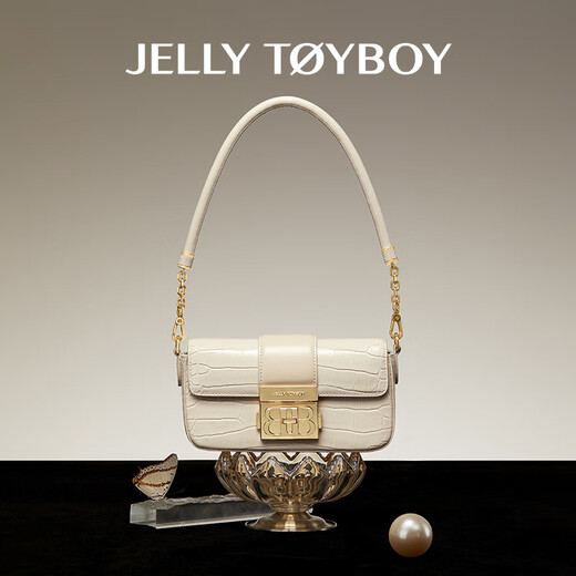 JellyToyboyJTB口琴包.新款通勤小包包时尚轻奢手提包小众链条单肩斜挎包 异双生系列口琴包_米白色