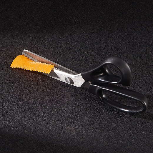 Bar Soul Mixer Orange Peel Making Tool Stainless Steel Serrated Scissors Lemon Peel Large Serrated Cocktail Decoration Tool Stainless Steel Large Serrated Orange Peel Scissors - Black