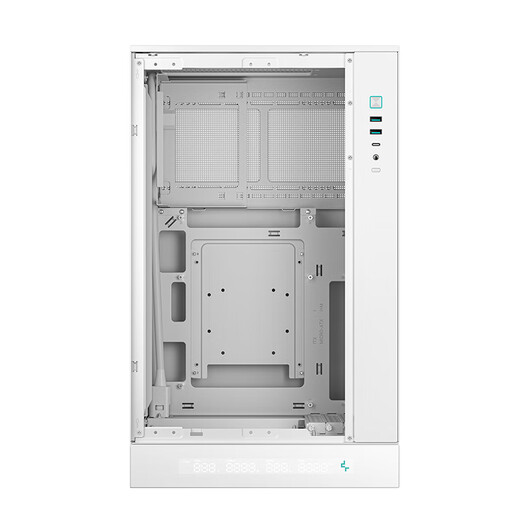 Jiuzhou Fengshen (DEEPCOOL) CH270 vertikales Digitalanzeige-Chassis, weiß, unterstützt Back-Plug-Motherboard/360-Wasserkühlung/Digitalanzeige-Basis/Mesh-Kühlpanel