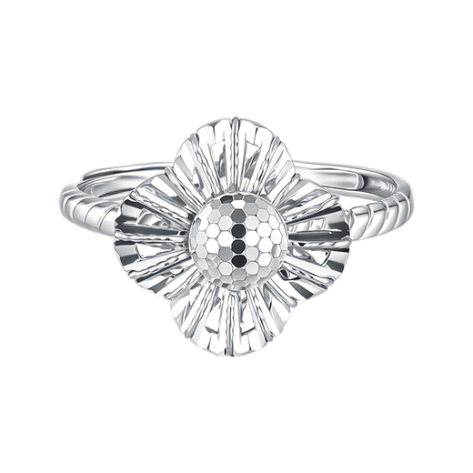 BOC Yijin pt950 four-leaf clover platinum ring for women, platinum ring, birthday, Valentine's Day gift for girlfriend and wife, four-leaf clover ring, about 3.6g