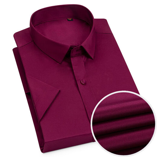 CEO Yageor 2025 summer new style for men's middle-aged and young lapels for business multi-color non-scalding and anti-wrinkle fashion trend short sleeves DX6630 38