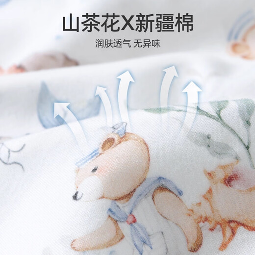 婧麒（JOYNCLEON）新生婴儿睡袋宝宝投降式防惊跳神器纯棉防踢被 绿 L jsd177270