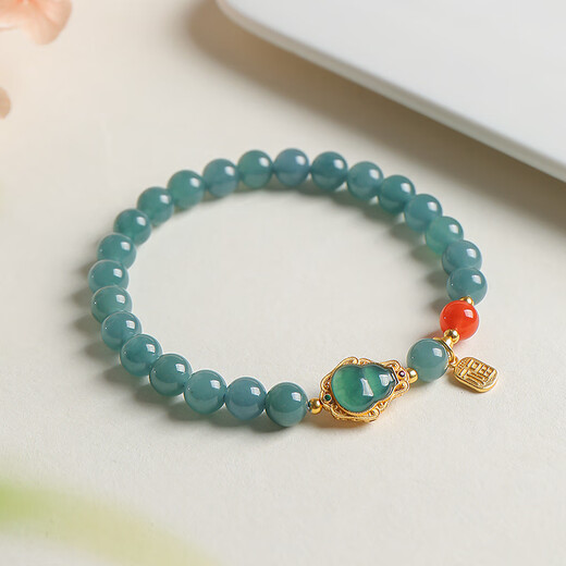 Impression Eyes 11.11 Carnival A-quality jade bracelet, women’s pearl blue water jade bracelet for girlfriend
