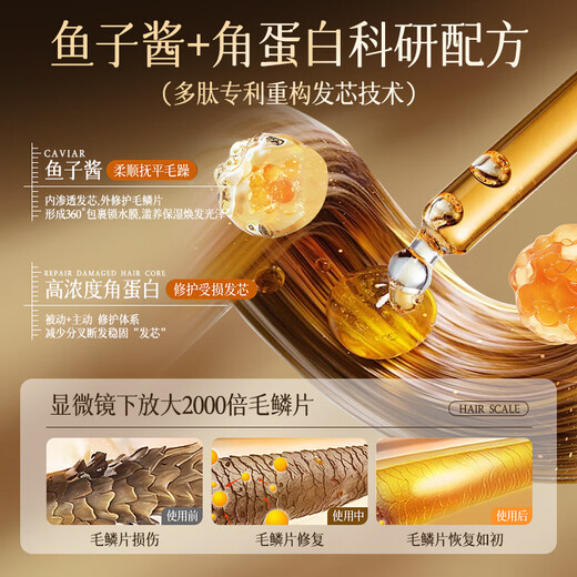 Sunoyar Caviar Hair Mask 500g Conditioner Repairs Dry Hair, Improves Frizz, Smooth and Shiny, Protein Nutrition Repairs Hair