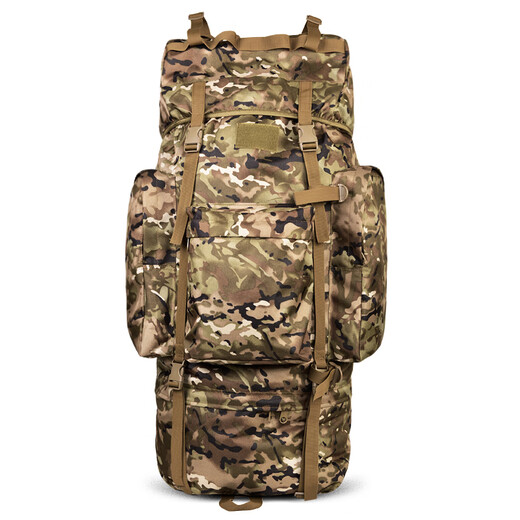 Outdoor 110 liter large capacity camouflage backpack backpack carrying tactical mountaineering bag U-shaped steel frame large backpack green camouflage-110L 110L