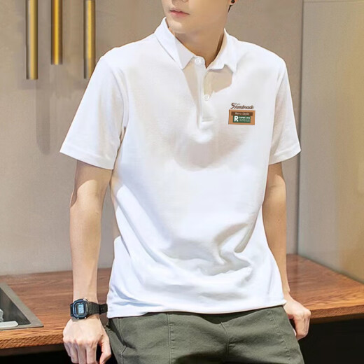 Semir Polo Shirt Summer NUEVO estilo Hong Kong Lapa suelta Camiseta de manga corta para niños Top de altura simple y versátil a media manga: [J878] M 90-115Jin [Jin equivale a 0.5 kg]