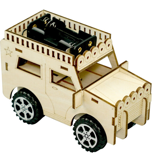 JD Logistics Steam Science Experiment Set DIY Handmade Toys Children's Day Gifts for Primary School Students Children's Gifts Early Education Puzzle Parent-Child Interaction Jeep Off-Road Vehicle Need to Bring Your Own AA Battery