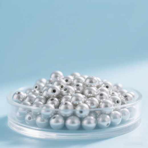 Manyun pure silver 999 pure silver beads scattered pearl beads sterling silver accessories DIY braided rope button gram 999 pure silver (regardless of Specifications, about 0.3 grams)