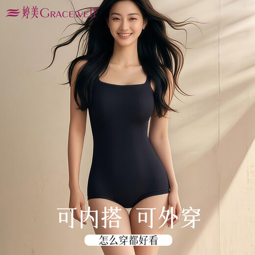 Tingmei (GRACWELL) body-shaping jumpsuit for women, strong abdominal control, butt lift, waist corset, split body slimming, tight fat burning, slimming legs, no need to wear underwear