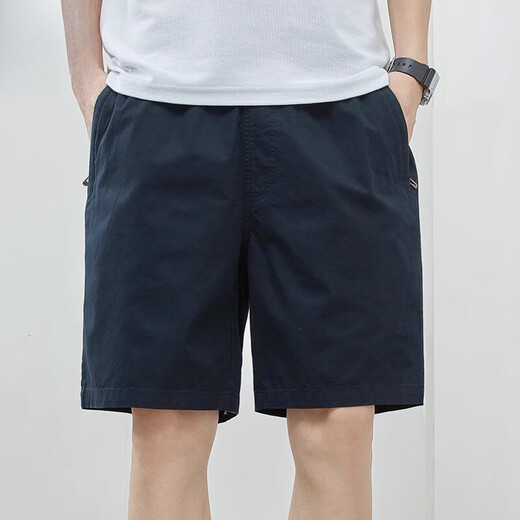 恒源祥男士短裤夏季新款商务休闲裤男宽松时尚纯棉薄款中裤五分裤子 9224卡其色 L 建议110-130斤