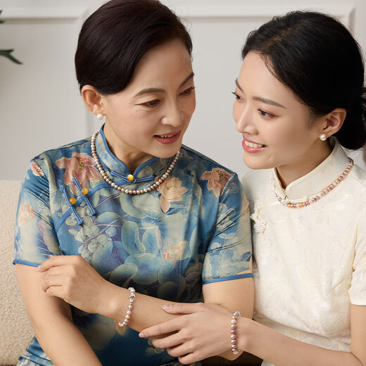 Duxi Pearl Bracelet Colorful Freshwater Pearl Bracelet 8-9mm Dopamine Candy Color for Girlfriend and Wife