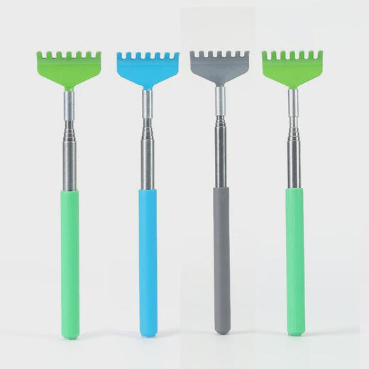 Metal telescopic tickle scratching dog and cat massage cleaning scratching brush palm shape pet cleaning supplies nail rake version-random color