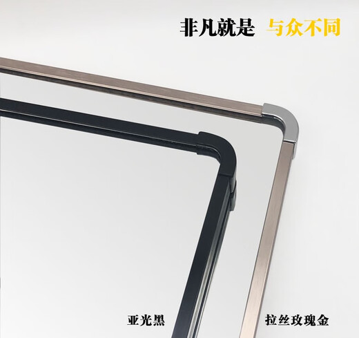 定制衣柜镜子推拉镜旋转镜穿衣镜衣橱隐藏式折叠伸缩全身镜试衣镜 珍珠白12035cm黑色防锈滑轨