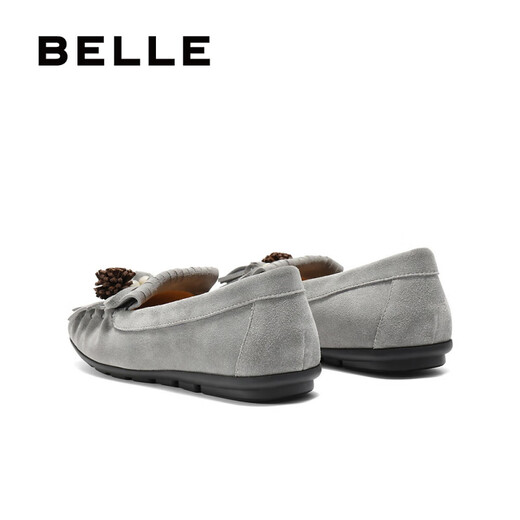 Belle (Belle) Tassel Thin Sole Retro Bean Bean Loafers.