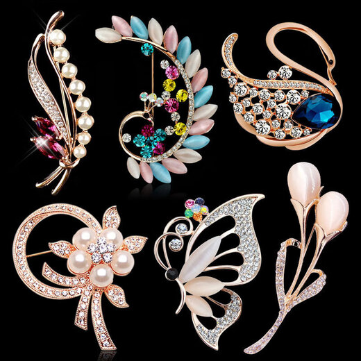 Korean fashion creative versatile pins luxury elegant simple brooch corsage women's coat accessories decoration blue cornflower brooch