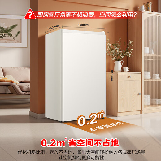 Ronshen 95L vertical household freezer refrigerator first-class energy efficiency compact and space-saving independent micro-freezer energy-saving direct cooling small refrigerator freezer BC-95D12