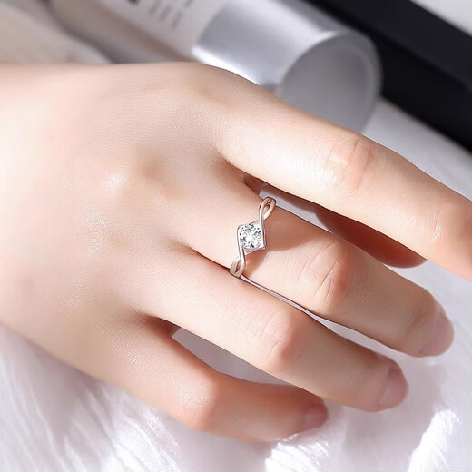 MZMZ Eternal Platinum Couple Ring PT950 Platinum Pair of Rings Wedding, Valentine's Day, Birthday Gift for Girlfriend, Wife, Light Luxury Style - Live Pair of Rings, Local Warehouse/Next Day Delivery