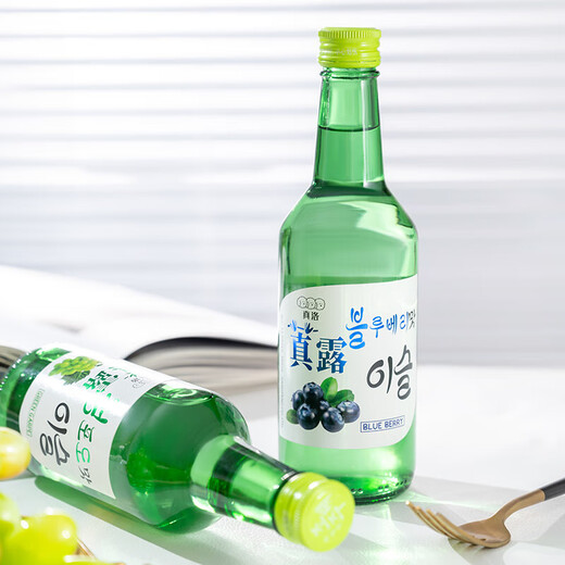 Jinrok Korean-style soju soju fruity sake low-alcohol green grape flavor must-have for the Spring Festival 4 bottles of soju 360ml grape grapefruit strawberry peach