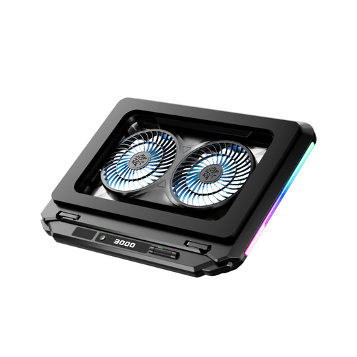 Yijinda Razer Blade 18 2025 18-inch laptop radiator stand gaming laptop cooling pad USB fan bracket increased base silent lift accessories pressure air dual-core turbine-10 color RGB lighting effects-silent adjustable speed