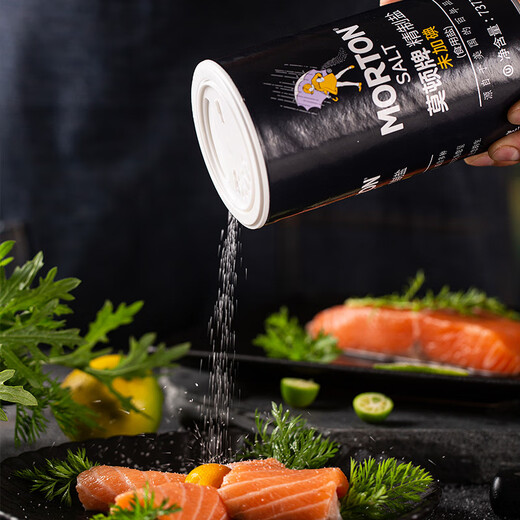 MORTON refined salt 737g, non-iodized, iodized-free table salt, household cooking seasoning, refined table salt