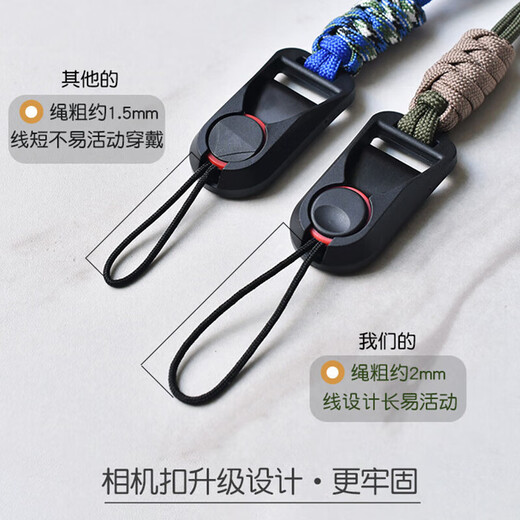UOSO camera wrist strap wrist strap woven suitable for Fuji hand rope lanyard Canon Sony Leica Ricoh quick release accessories quick-install mobile phone lanyard woven camera wrist strap military green orange