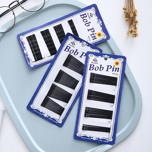 Black one-word hair clip, U-shaped hair clip, studio hairdressing bangs clip, dance invisible headwear, steel wire hair clip, one-word hair clip, 60 small flat clips