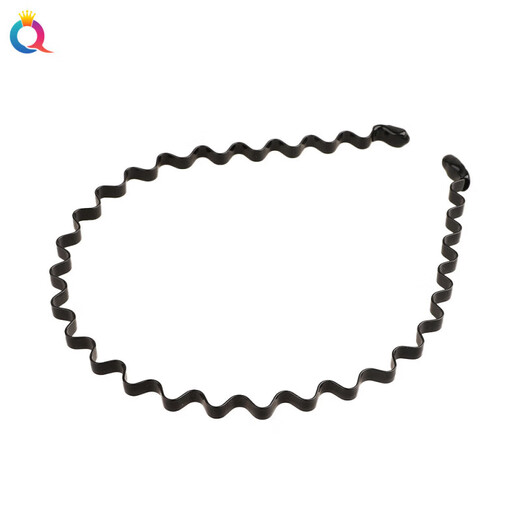 Simple metal basic face wash headband, seamless pressing hairpin-like headband hair accessory on the back of the head, black headband-instant noodles style