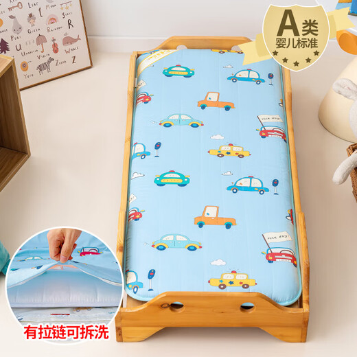 Class A maternal and infant grade children's cotton mattress thickened removable kindergarten baby crib mattress road bus removable mattress 60*120cm thick anti-slip thick 4cm