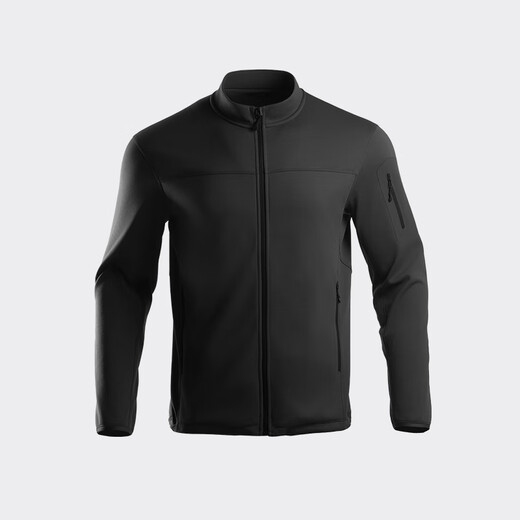 Longya Pioneer No. 21 Light Warm Stand Collar Cardigan Fleece Jacket Autumn and Winter Outdoor Comfortable Warmth Coldproof Handsome Lightweight Jacket Extreme Night Black S 170/92A (Weight 125-140Jin Jin equals 0.5kg)