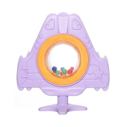 Baby bite molar stick, infant silicone teether, molar teeth fixator, rattle teether, airplane ring teether, airplane-rattle teether pink + storage box