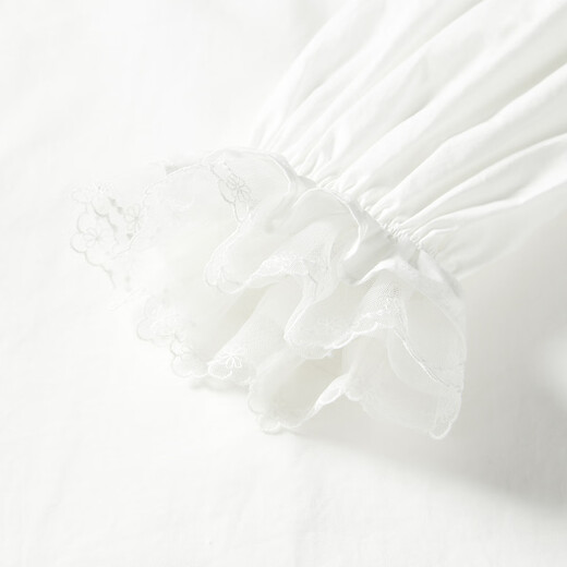 MiniPeace Children's Clothing Autumn New Girls' Shirt F2CAF3170 White 130