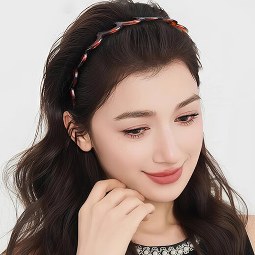 Kamalun (KAMALUN) wavy hairband light luxury women's style 2025 new style foreign fashion daily wear high skull hairpin new headband old gold blue high skull artifact store manager recommendation