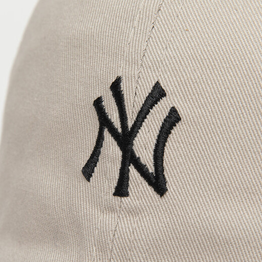 NEW ERA trendy hat MLB small label embroidered baseball cap NY Yankees washed old sun visor hat for men and women beige S OFM