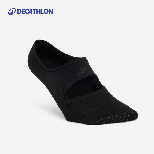 Decathlon Women's Anti-Slip Socks Yoga Pilates Floor Elastic Band Silicone Dot Adult Sports Socks-4524668 Gray Size 35~38