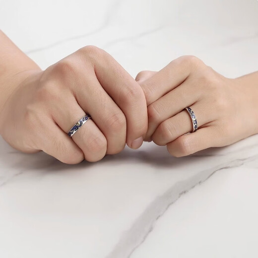 CHINA GOLD 925 silver ring Sun Moon Star Couple Ring Plain Ring Birthday Gift for Girlfriend Wife Sun Moon Star Ladies Style + Selection Gift Box