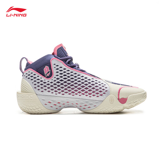 
Li Ning BADFIVE 5丨Superbeng Technology Basketball Shoes Men's Lightweight High Resilience Mid-top Outdoor Sports Shoes Standard White/Beige-9 43