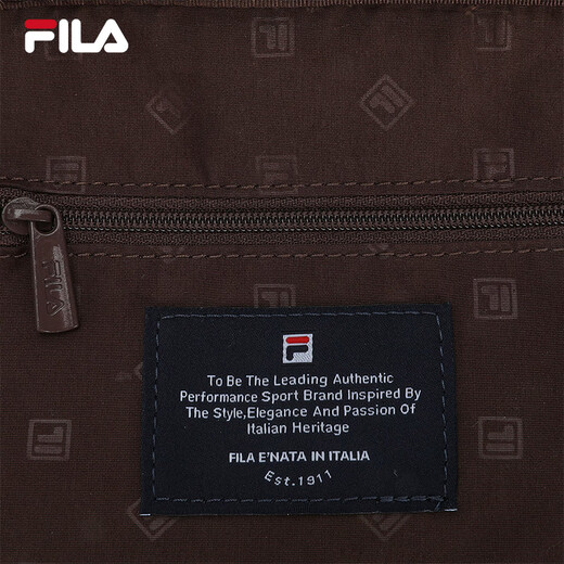 FILA Official Women's Bag Handbag 2025 Winter New Fashion Casual Shoulder Bag Handbag Boston Bag Dark Original Brown-BN XS