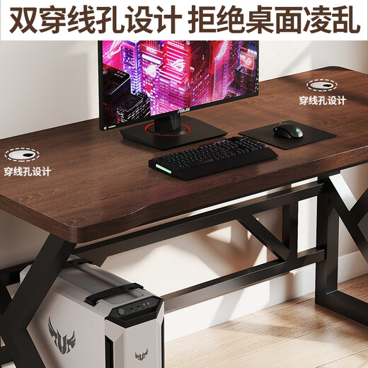 Quanpinwu solid wood computer desk desktop desk long table simple desk student home bedroom e-sports table workbench